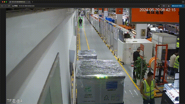 Pedestrian safety monitoring — crosswalk compliance and zone safety in industrial environments